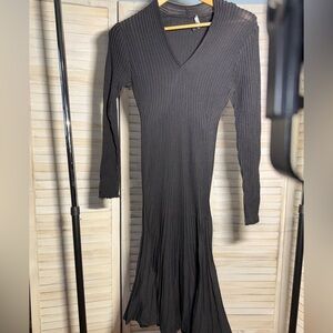 Peruvian Connection Black Long Sleeve Dress